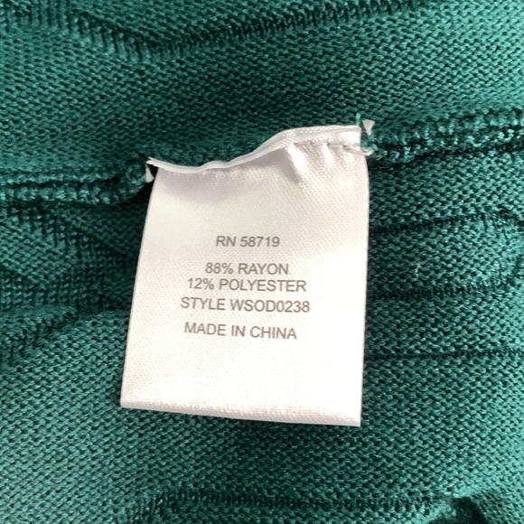 NY Collection hunter green fit and flare sweater dress 2X Petite - Picture 6 of 6